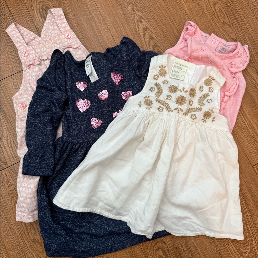 12-18m Preloved Excellent Condition Girls Dress Bundle
